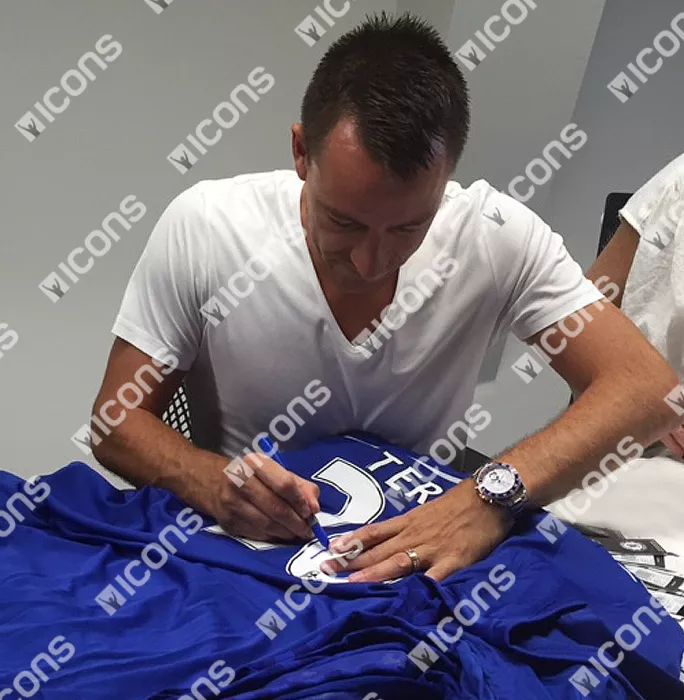 Icons John Terry Back Signed Chelsea 2014-15 Home Shirt