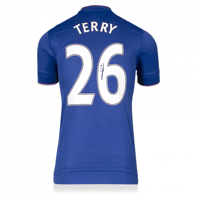 Icons John Terry Back Signed Chelsea 2015-16 Home Shirt In Classic Frame