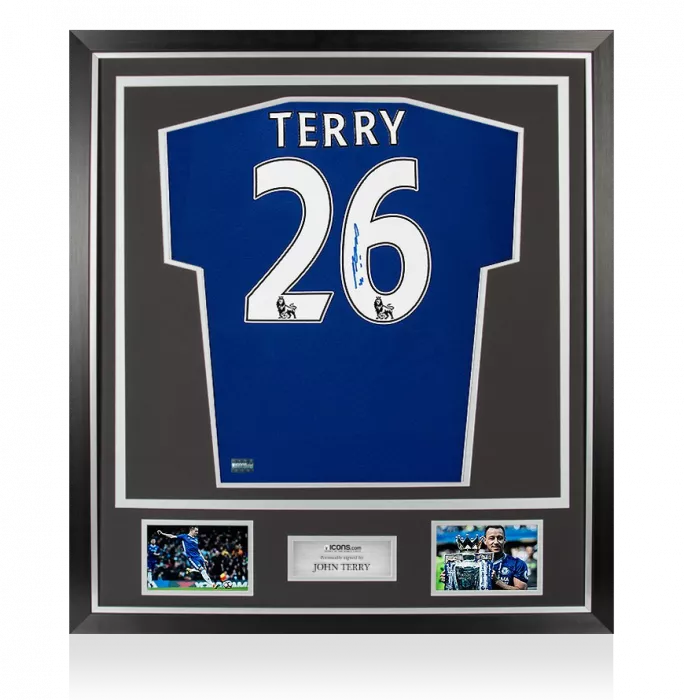 icons John Terry Back Signed Chelsea 2016-17 Home Shirt In Classic Frame