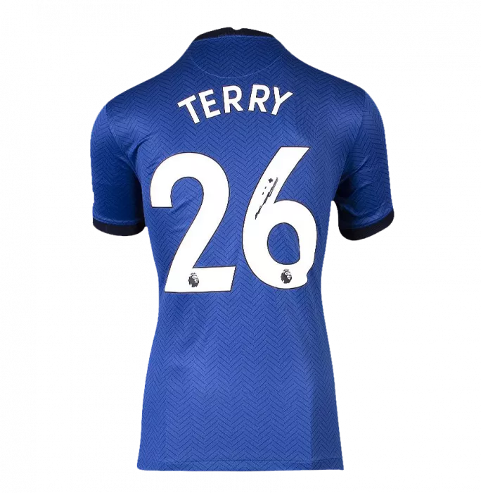 Icons John Terry Back Signed Chelsea 2020-21 Home Shirt In Hero Frame: Option 1