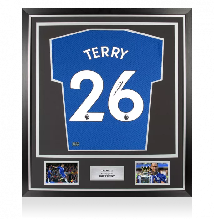 icons John Terry Back Signed Chelsea 2020-21 Home Shirt In Classic Frame