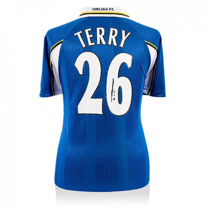 icons John Terry Back Signed Retro Chelsea Shirt: Cup Winners' Cup Edition