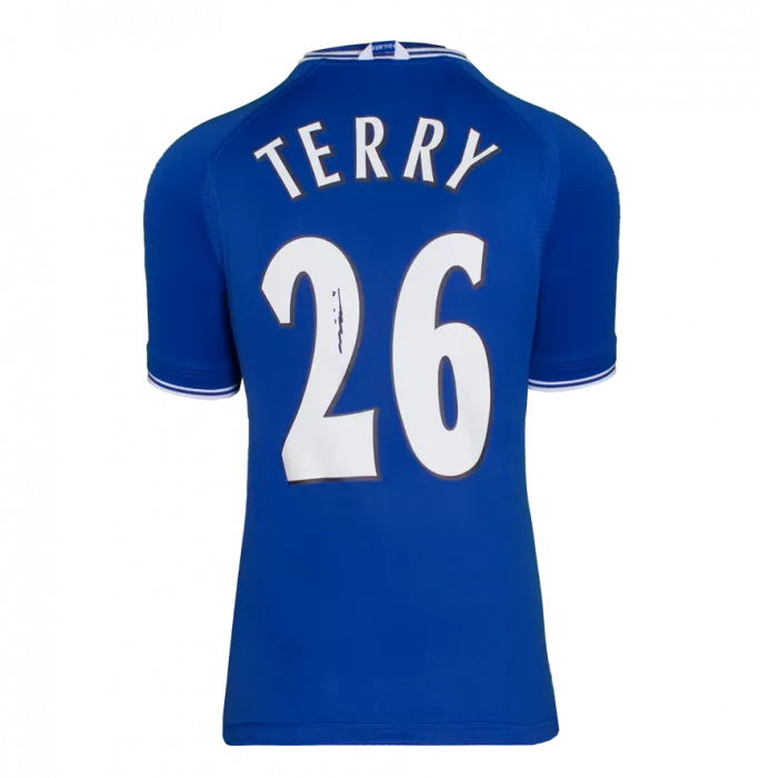 Icons John Terry Chelsea FC Back Signed 1999-01 Home Shirt In Classic Frame