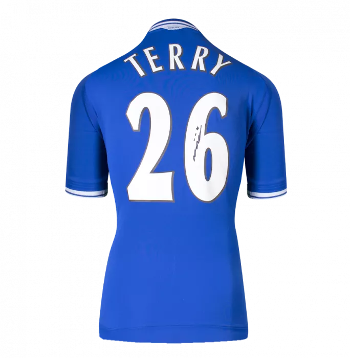 Icons John Terry Chelsea FC Back Signed 1999-01 Home Shirt In Classic Frame