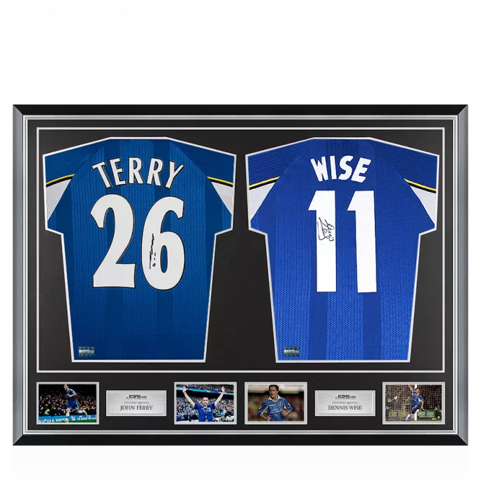 Icons John Terry & Dennis Wise Signed Chelsea Shirts In Classic Dual Frame