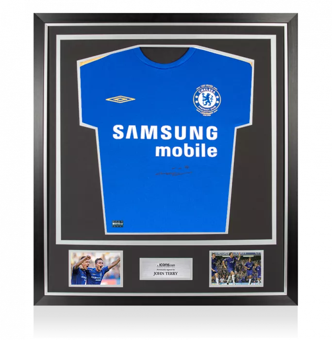 icons John Terry Front Signed Chelsea 2005-06 Home Shirt In Classic Frame