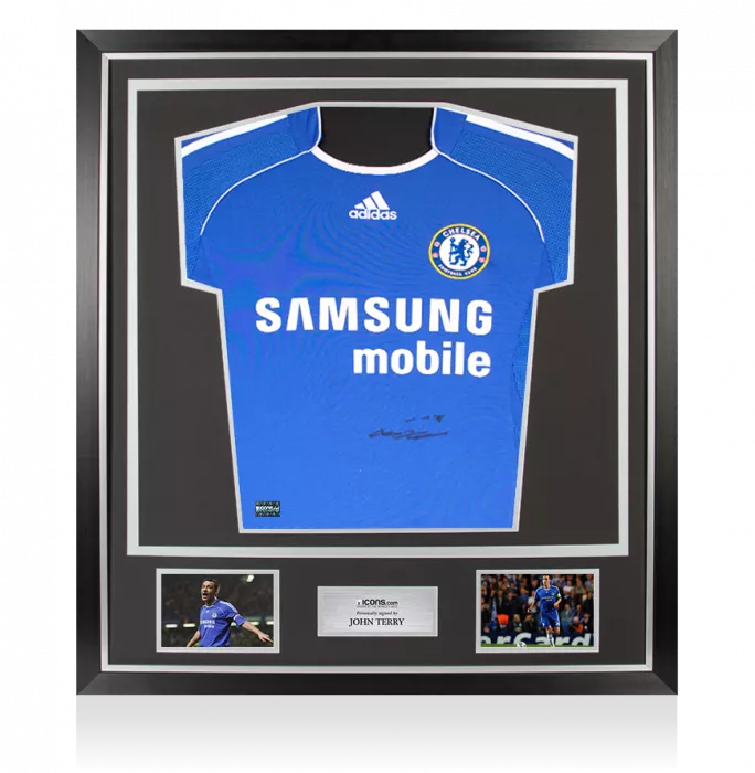 icons John Terry Front Signed Chelsea 2006-07 Home Shirt In Classic Frame