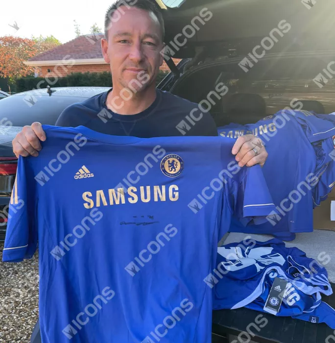 Icons John Terry Front Signed Chelsea 2012-13 Home Shirt In Classic Frame