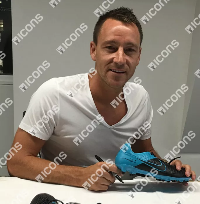 Icons John Terry Signed Blue Nike Magista Boot In Acrylic Case