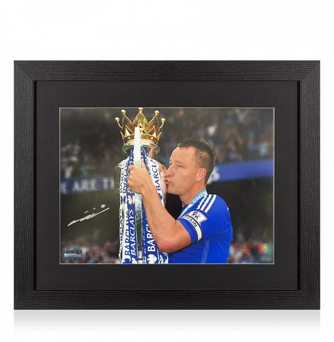 icons John Terry Signed Chelsea Photo In Black Wooden Frame: Premier League Winner