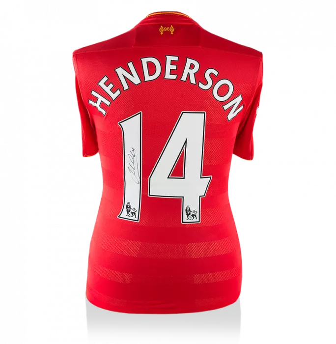 Icons Jordan Henderson Back Signed Liverpool 2016-17 Home Shirt
