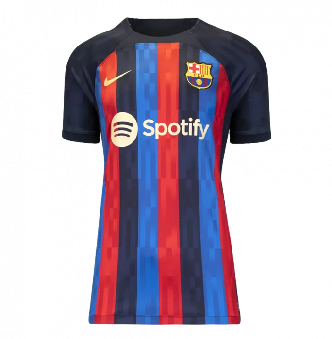 Icons Jordi Alba Official FC Barcelona Back Signed And Framed 2022-23 Home Shirt