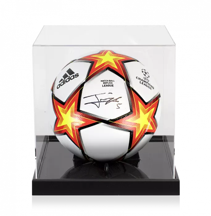 icons Jorginho Signed UEFA Champions League Football In Acrylic Case
