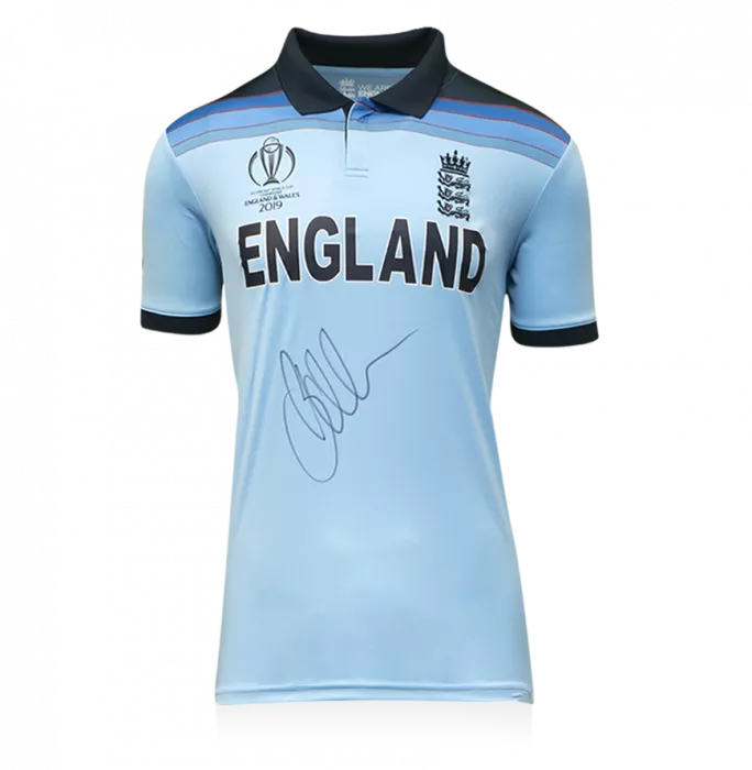 Icons Jos Buttler Front Signed Blue England One-Day Cricket Shirt In Hero Frame: Option 1
