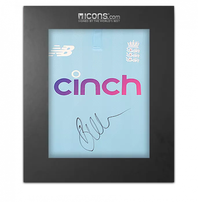icons Jos Buttler Front Signed England One Day Cricket Shirt In Deluxe Packaging