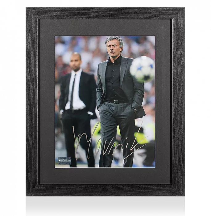 Icons Jose Mourinho Signed Photo In Black Wooden Frame: European Champion
