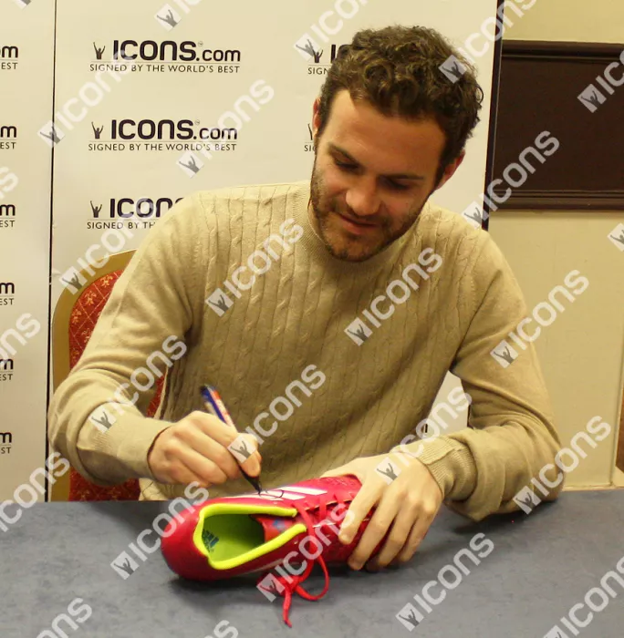 Icons Juan Mata Signed Adidas Samba Predator Boot In Bubble Frame: Option 1