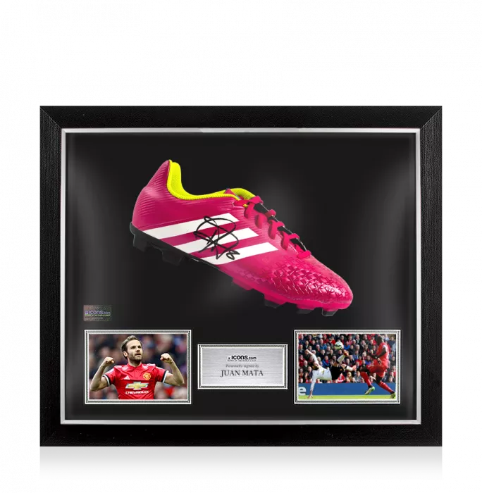 Icons Juan Mata Signed Adidas Samba Predator Boot In Bubble Frame: Option 1
