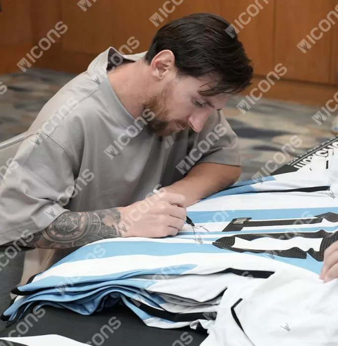 Icons Julian Alvarez & Lionel Messi Signed Argentina Shirts In Classic Dual Frame
