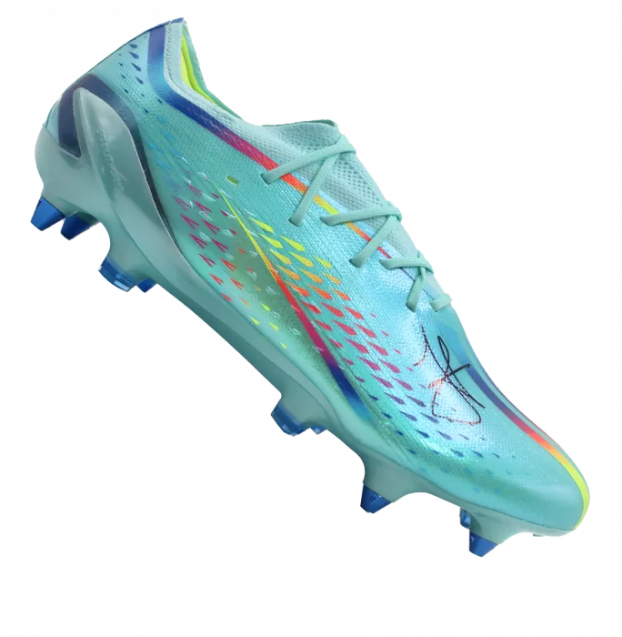 Icons Julian Alvarez Signed Adidas X Speedportal .1 Boot In Bubble Frame: Option 1