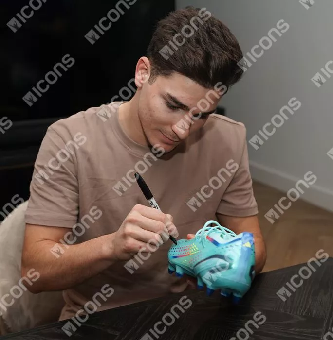 Icons Julian Alvarez Signed Adidas X Speedportal .1 Boot In Bubble Frame: Option 1