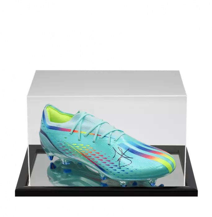 icons Julian Alvarez Signed Adidas X Speedportal .1 Boot In Acrylic Case