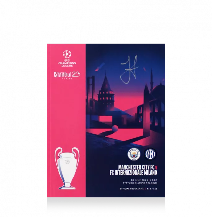 Icons Julian Alvarez Signed And Framed Programme: 2023 UEFA Champions League Final