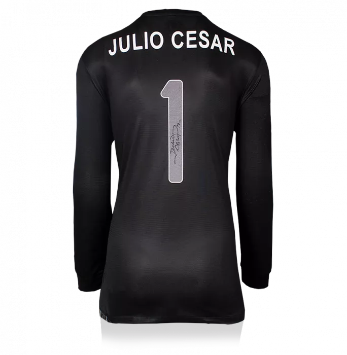 icons Julio Cesar Back Signed Brazil London 2012 Olympic Games Goalkeeper Shirt