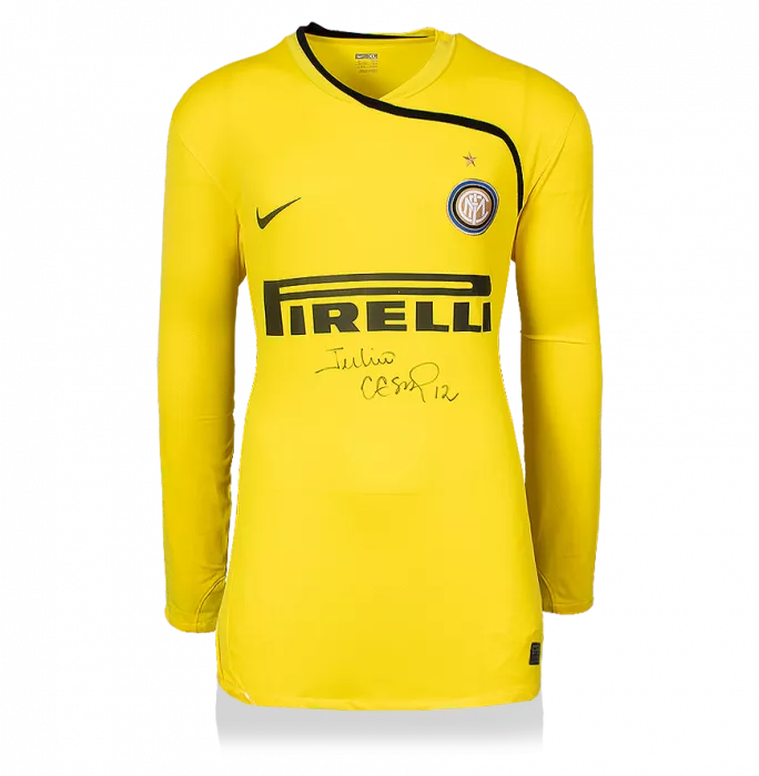 icons Julio Cesar Front Signed Internazionale 2008-09 Goalkeeper Shirt