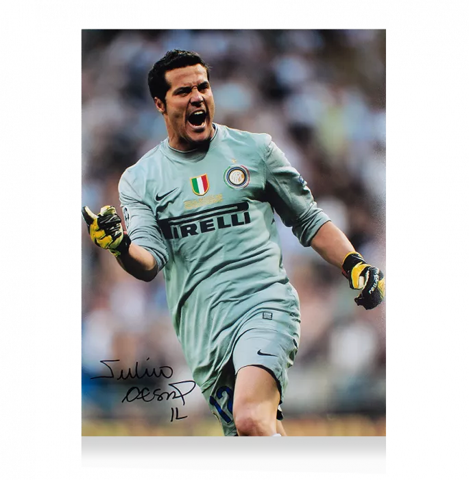 Icons Julio Cesar Signed Internazionale Photo: 2010 UEFA Champions League Winner