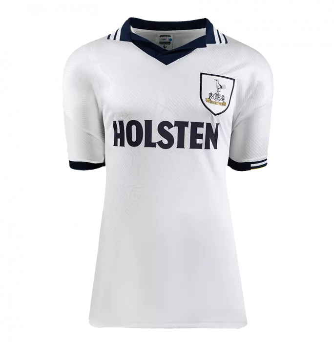 Icons Jurgen Klinsmann Back Signed Tottenham Hotspur Retro Home Shirt In Hero Frame: Option 1