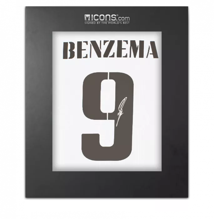 icons Karim Benzema Back Signed Real Madrid 2022-23 Home Shirt In Deluxe Packaging