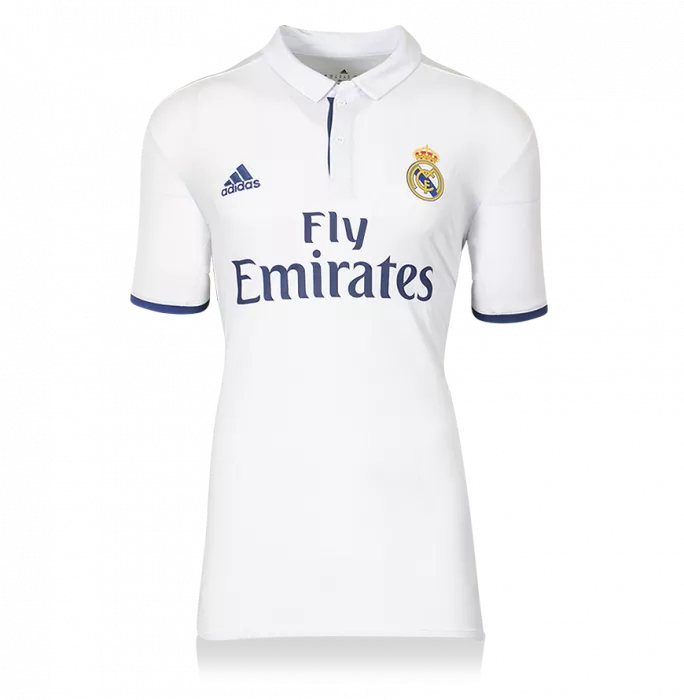 Icons Karim Benzema Signed Real Madrid 2016-17 Home Shirt With Fan Style Number