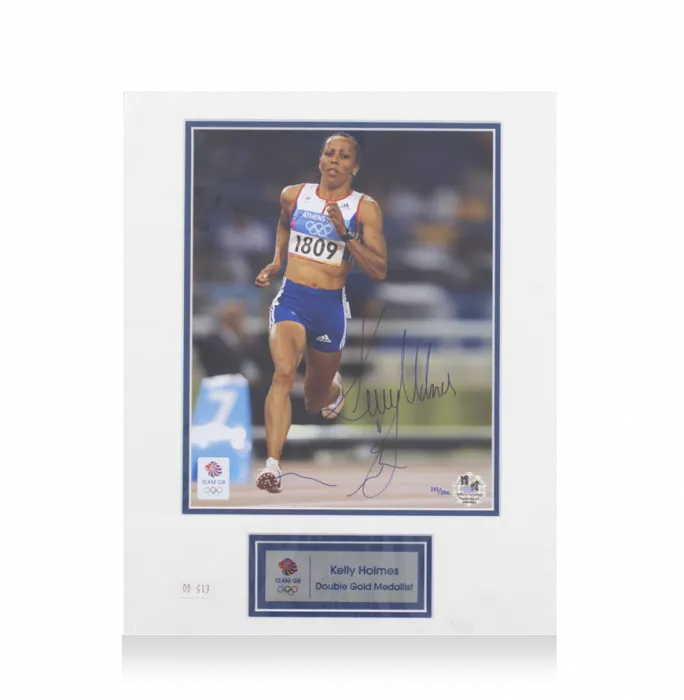 Icons Kelly Holmes Signed And Mounted Team GB Photo: Double Gold Medallist