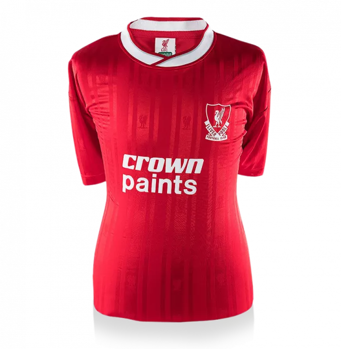 Icons Kenny Dalglish Back Signed Liverpool 1980s Crown Paints Home Shirt