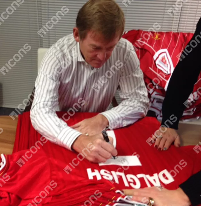 Icons Kenny Dalglish Back Signed Liverpool 1980s Crown Paints Home Shirt
