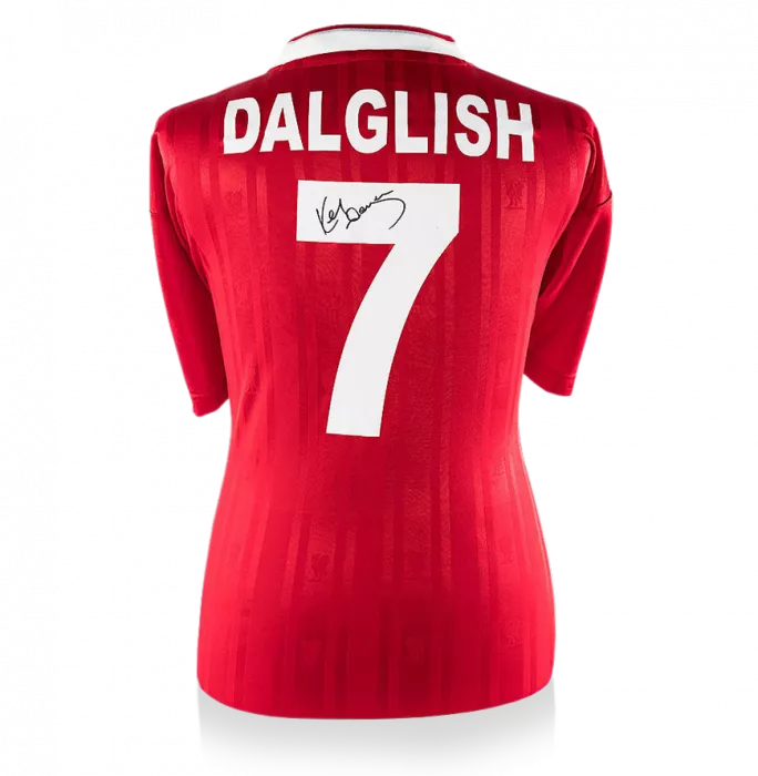 icons Kenny Dalglish Back Signed Liverpool 1980s Crown Paints Home Shirt