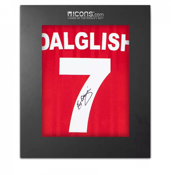 icons Kenny Dalglish Back Signed Liverpool FC 1986 Home Shirt In Deluxe Packaging