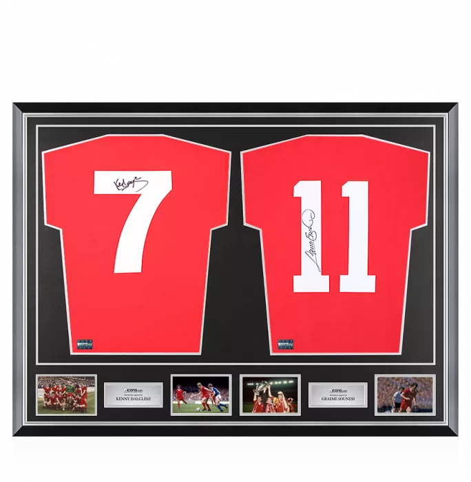icons Kenny Dalglish & Graeme Souness Signed Liverpool Shirts In Classic Dual Frame