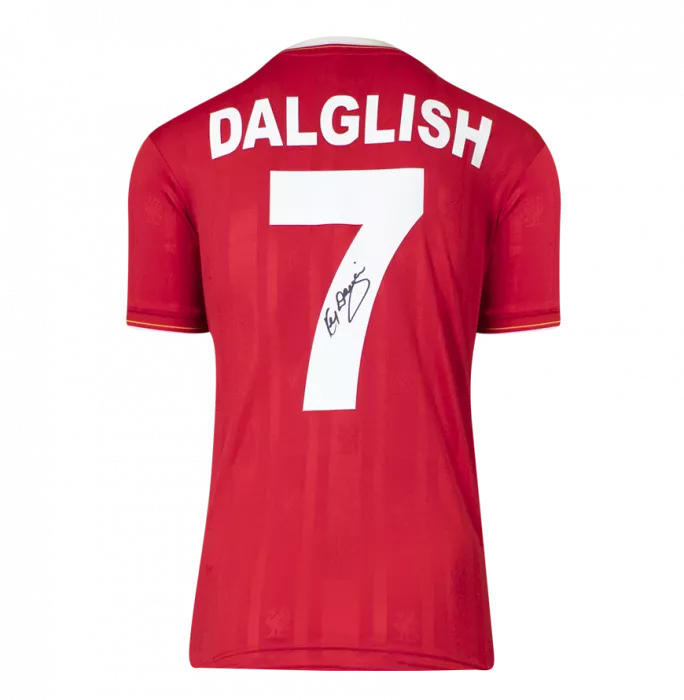 Icons Kenny Dalglish Official UEFA Champions League Back Signed And Framed Liverpool FC 1986 Home Shirt