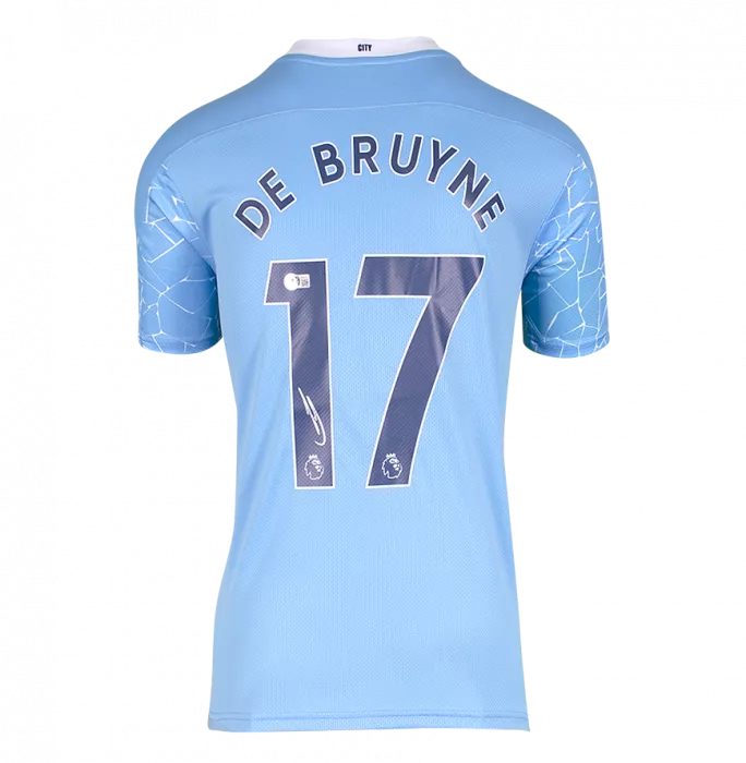 icons Kevin De Bruyne Signed Manchester City 2020-21 Home Shirt