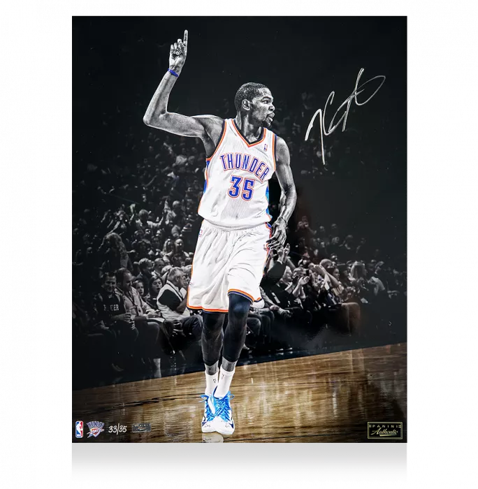 Icons Kevin Durant Signed Oklahoma City Thunder Photo: KD
