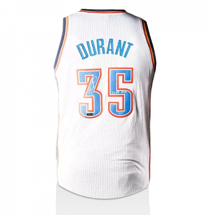 Icons Kevin Durant Signed White Oklahoma City Thunder Jersey: MVP
