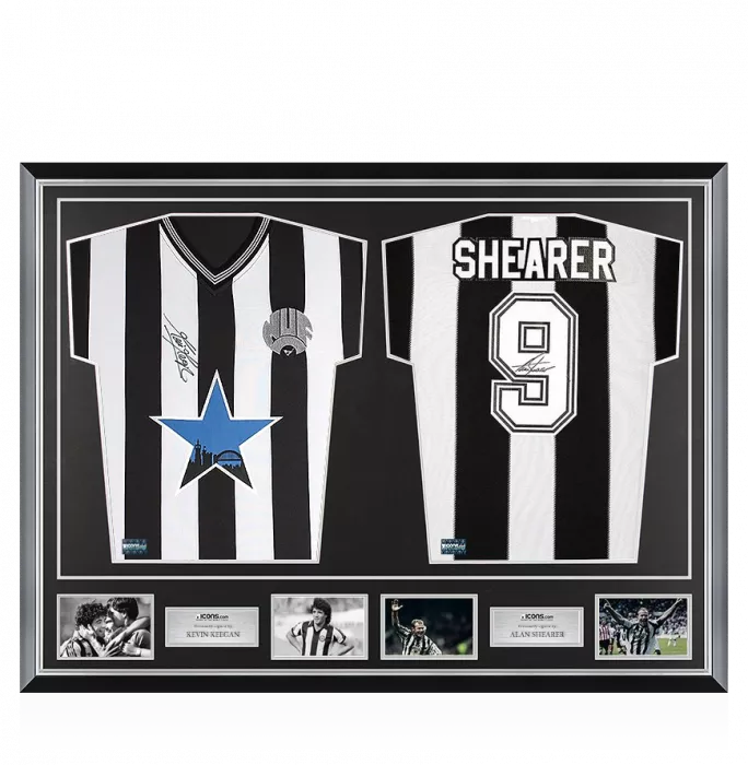 icons Kevin Keegan & Alan Shearer Signed Newcastle United Shirts In Classic Dual Frame