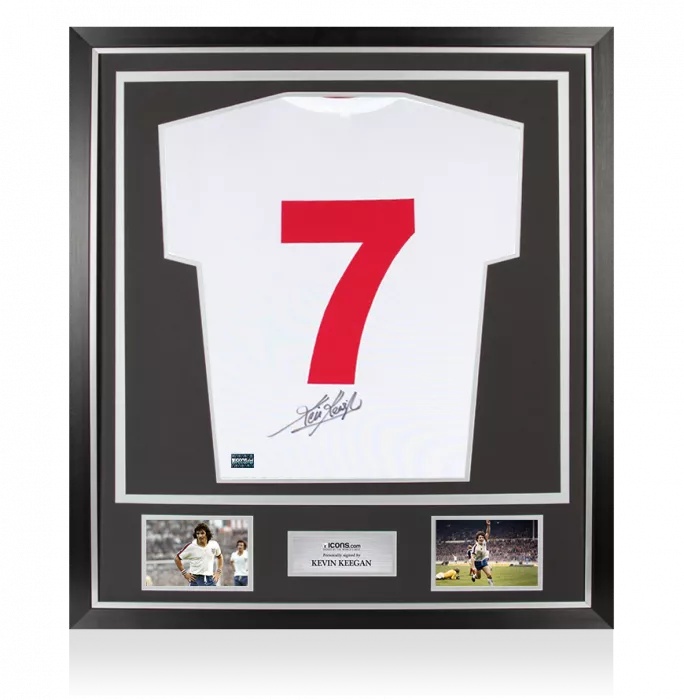 Icons Kevin Keegan Back Signed England 1982-83 Home Shirt In Classic Frame