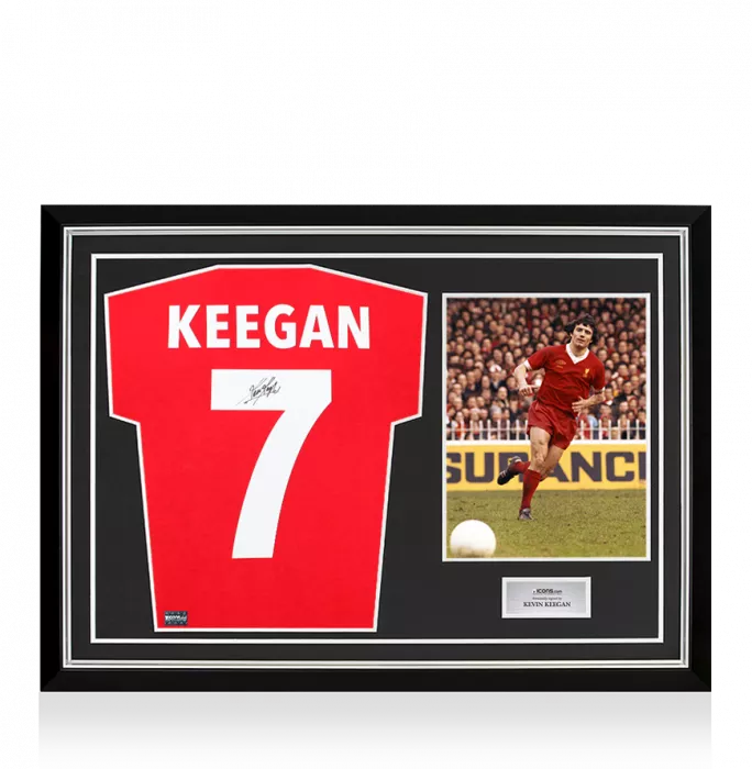 Icons Kevin Keegan Back Signed Liverpool 1978 Retro Shirt In Hero Frame: Option 1