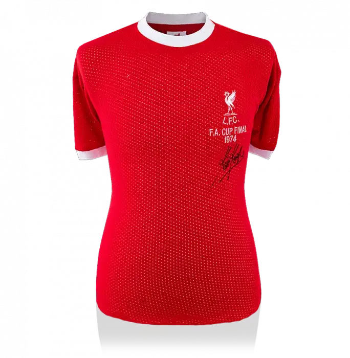 icons Kevin Keegan Front Signed Retro Liverpool Shirt: 1974 FA Cup Final Edition