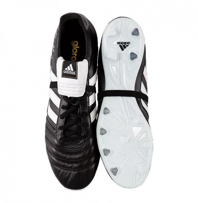 Icons Kevin Keegan Signed Black And White Adidas Gloro Boot In Acrylic Case