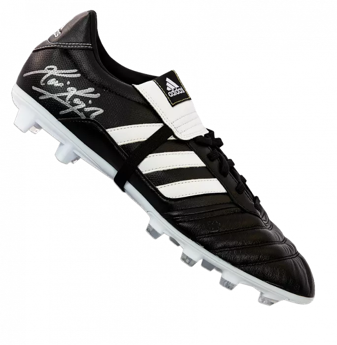 icons Kevin Keegan Signed Black and White Adidas Gloro Boot