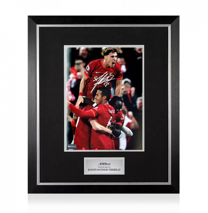 Icons Konstantinos Tsimikas Signed Liverpool FC Photo In Premium Photo Frame: Reds Star